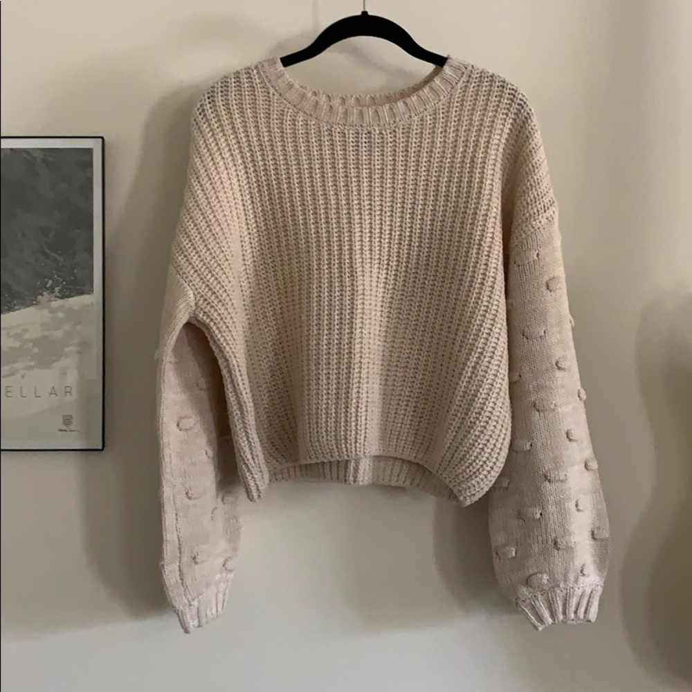 Cropped Ribbed Sweater